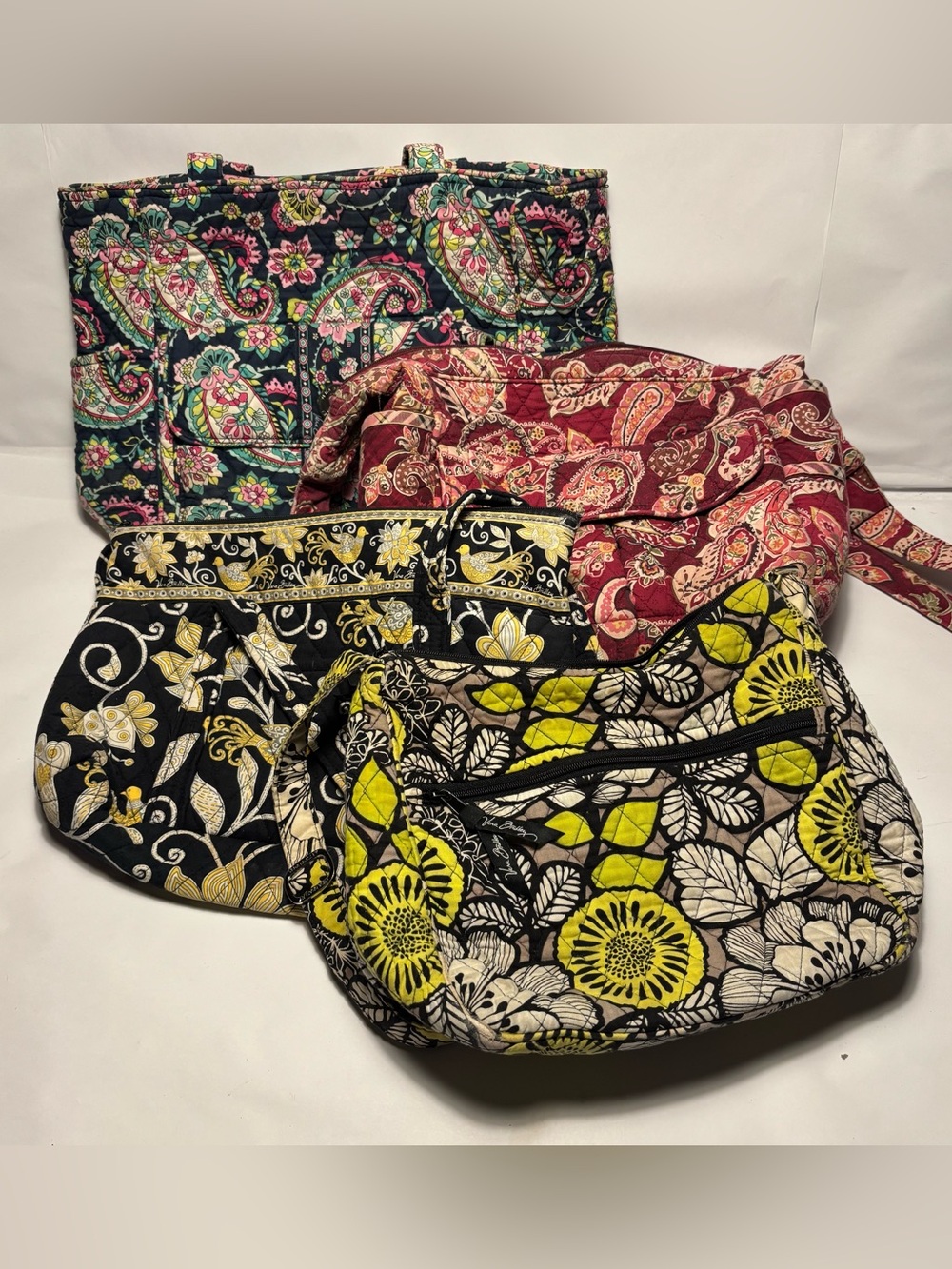 4 Vera Bradley Assorted Quilted Bags Bundle